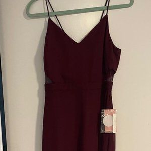 Birdy Grey Maroon Long Dress size Small NWT